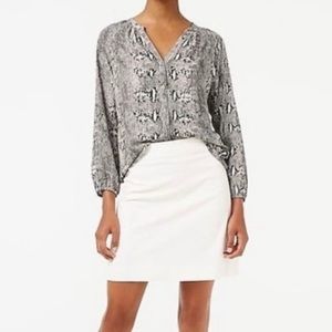 J Crew Snake Print Button Down Blouse